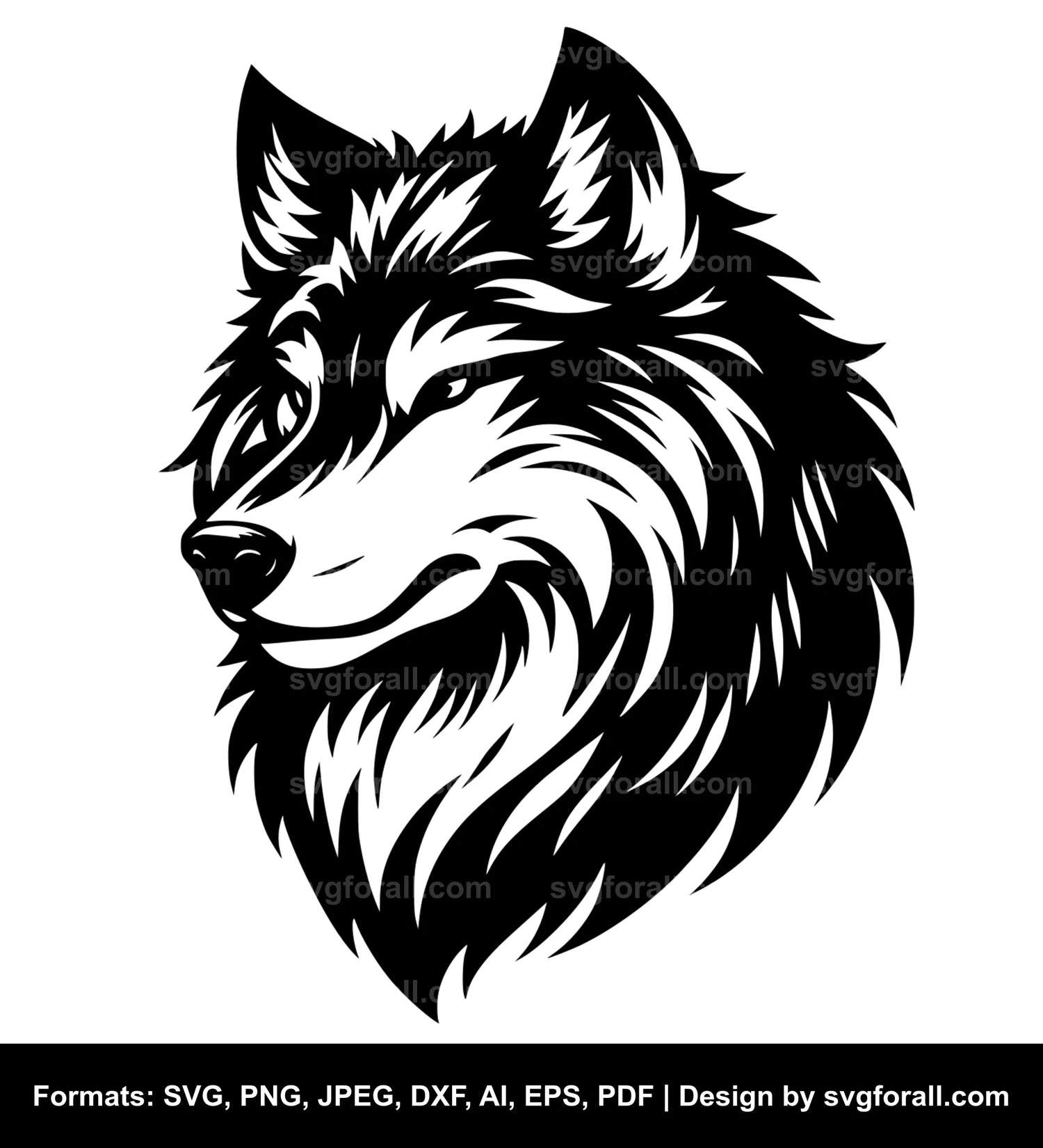 Wolf Head SVG Design