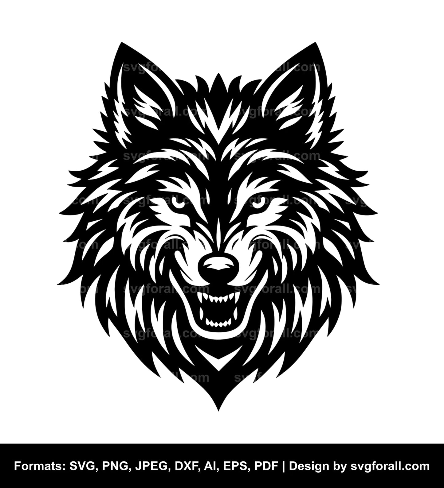 Wolf Head SVG File