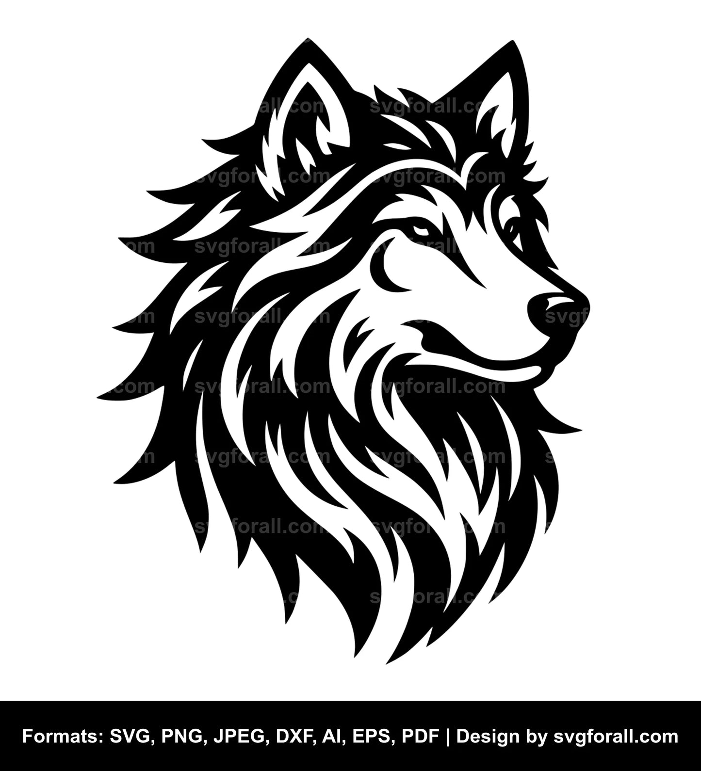 Wolf Head SVG Vector