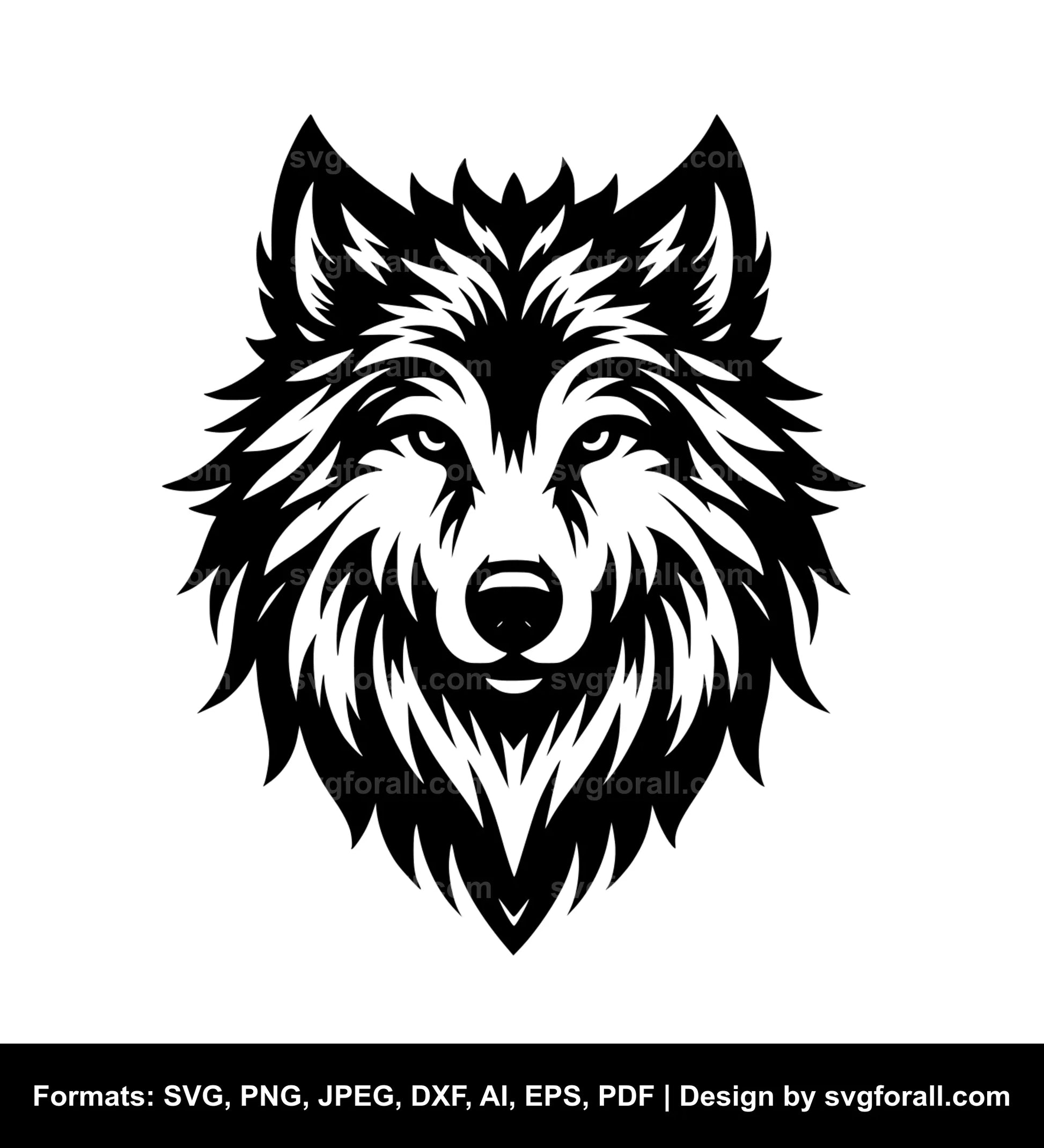 Wolf Head Vector SVG