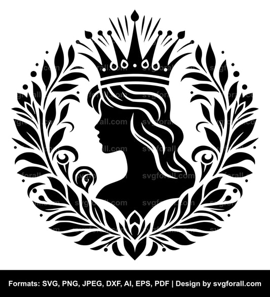 Woman With Crown SVG