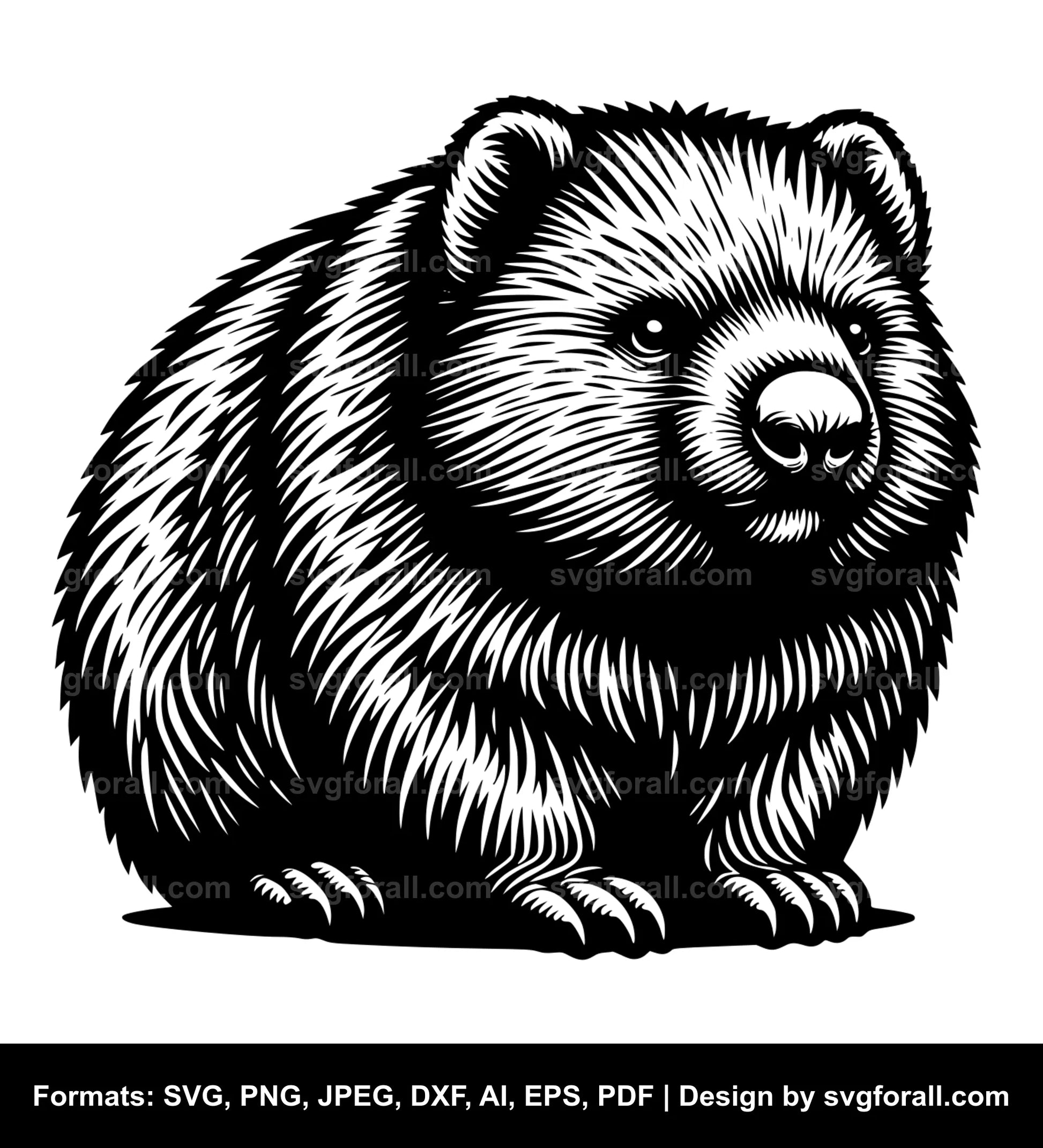 Wombat Black SVG