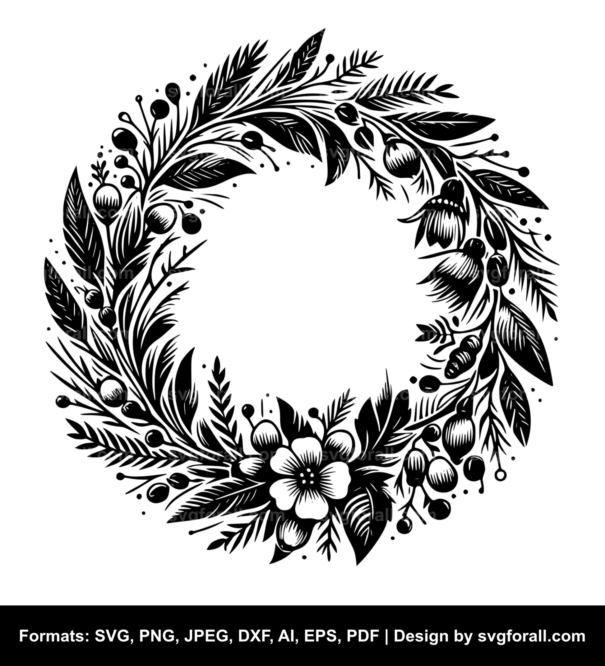 Wreath SVG Vector