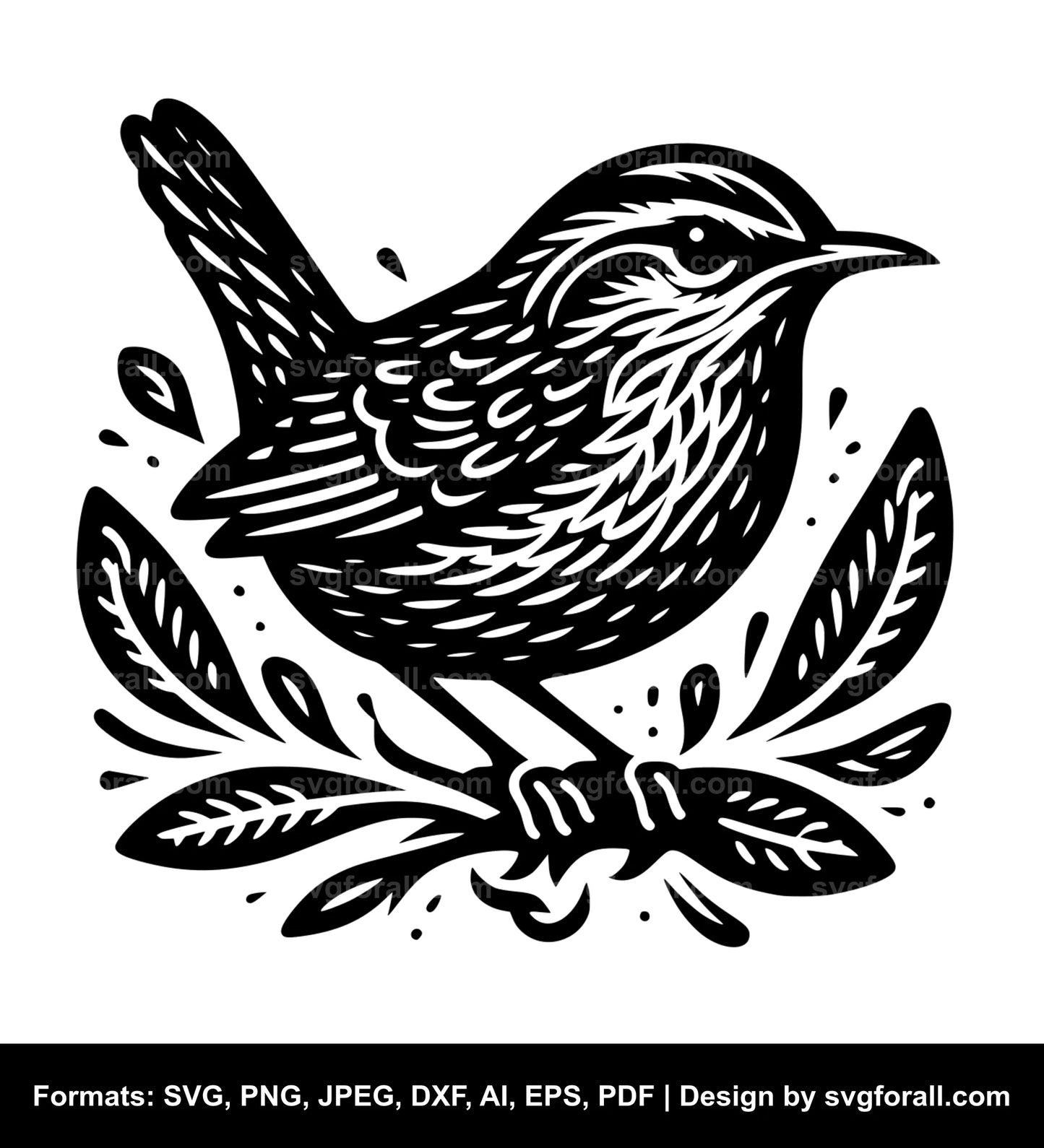 Wren Bird SVG PNG