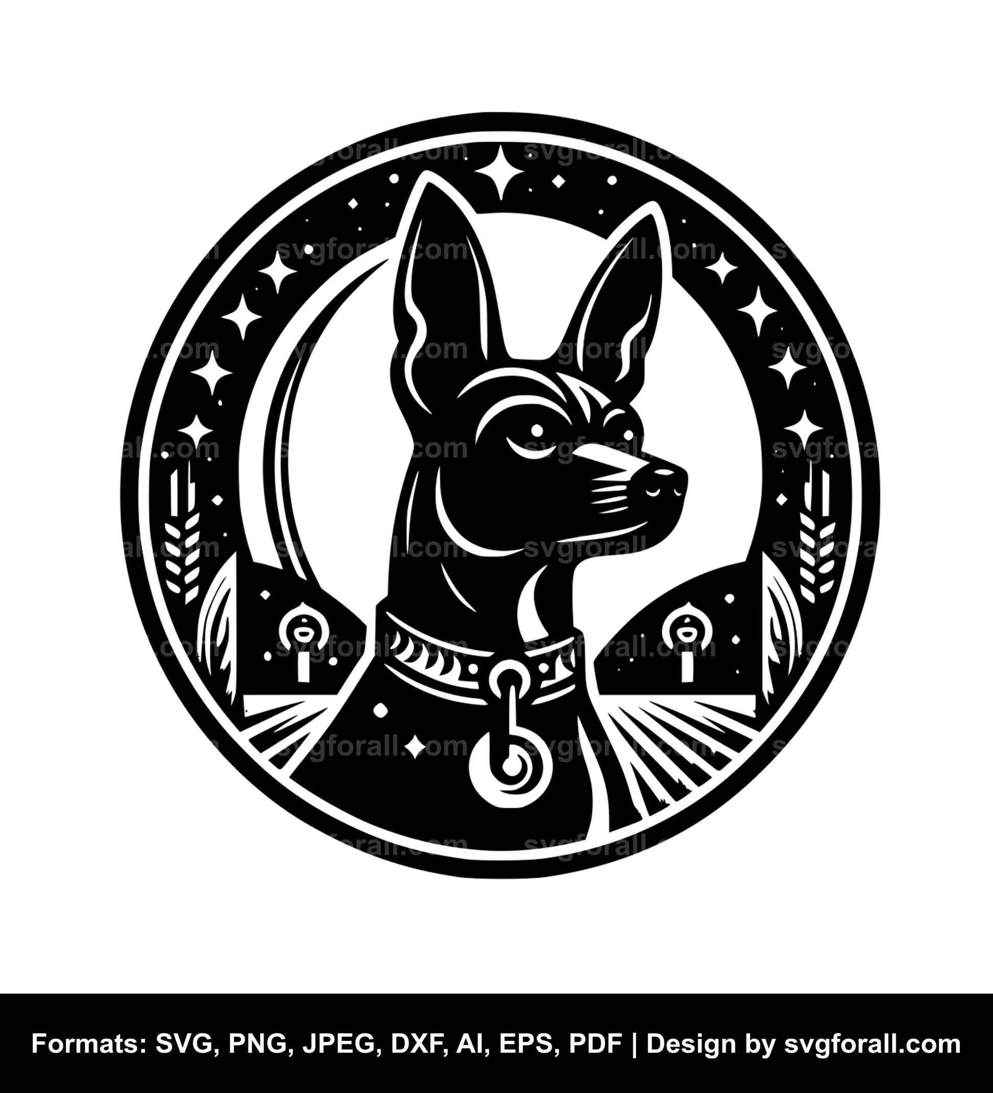 Xoloitzcuintli Dog Black SVG