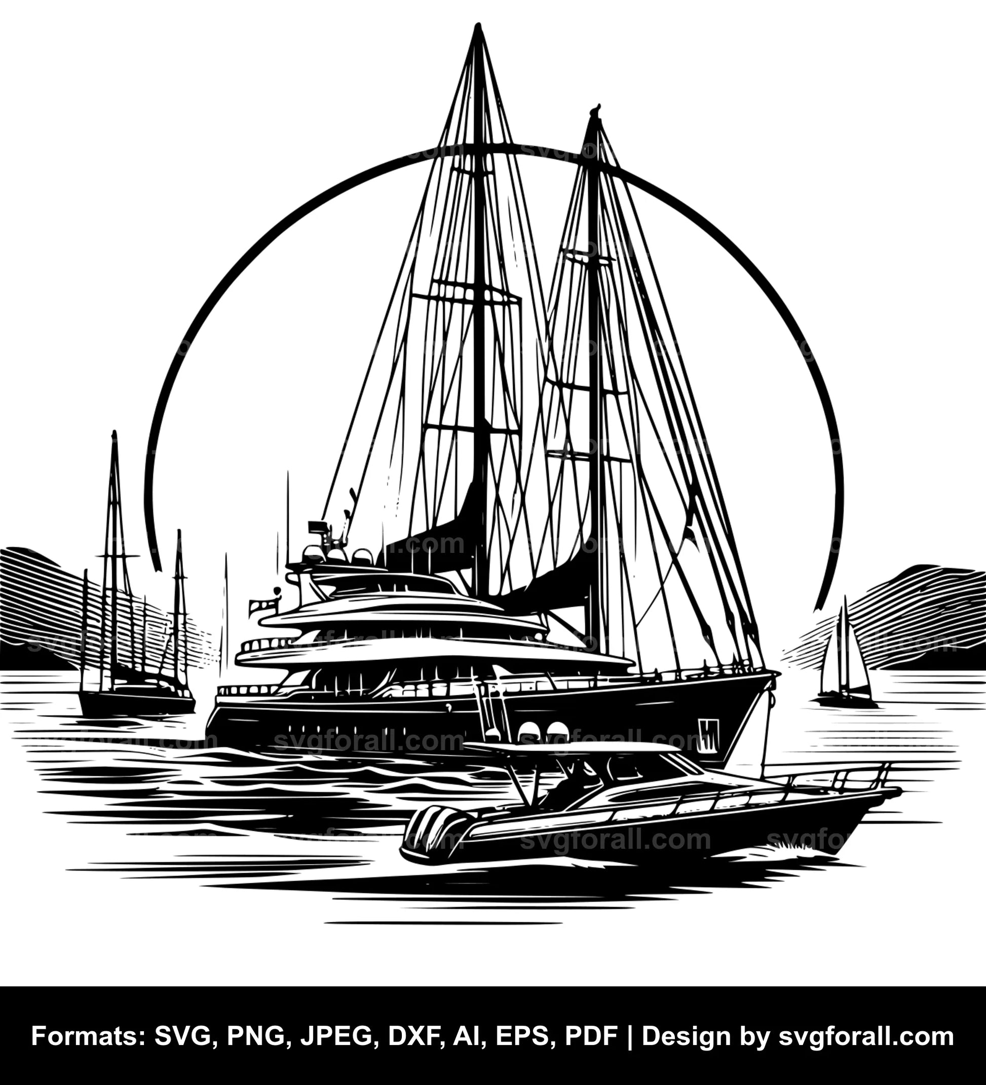 Yacht SVG File