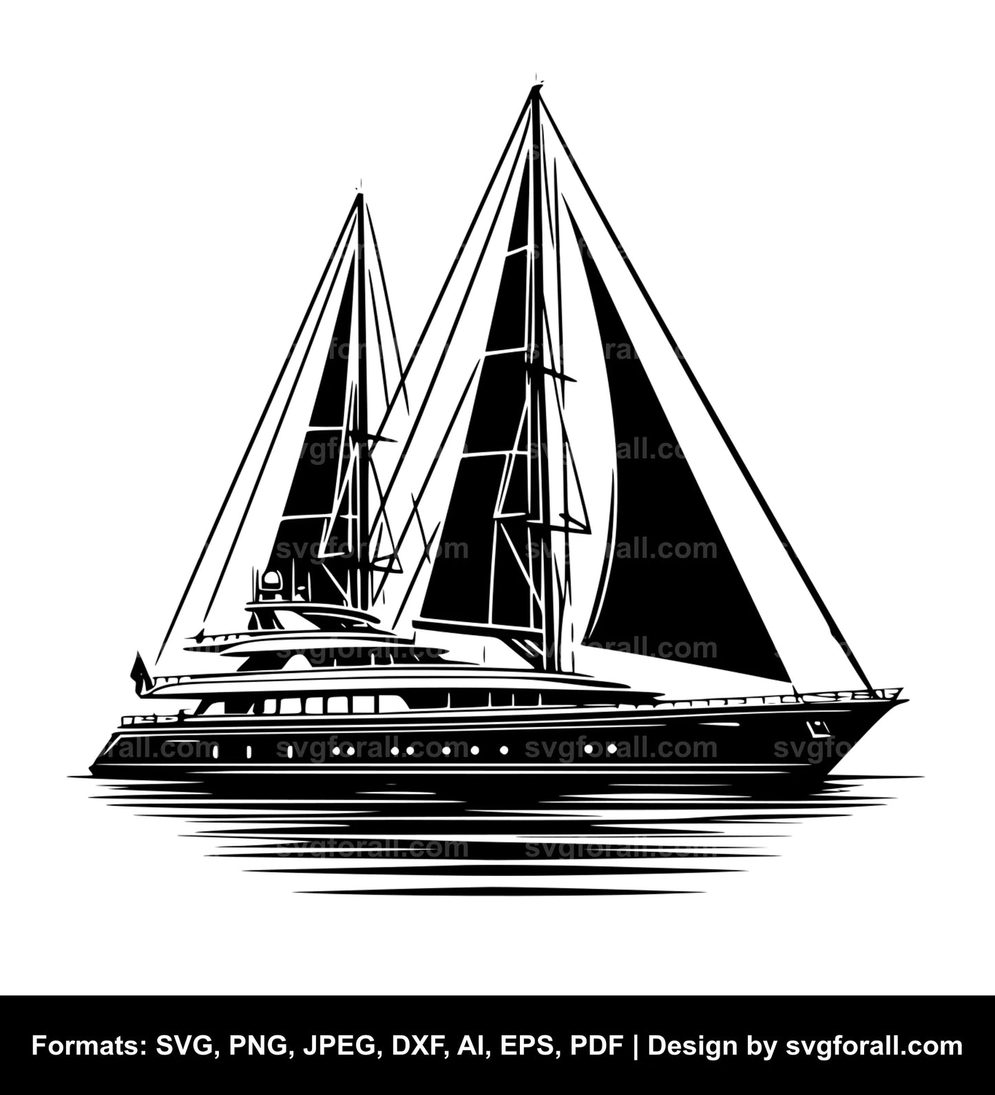 Yacht SVG Vector