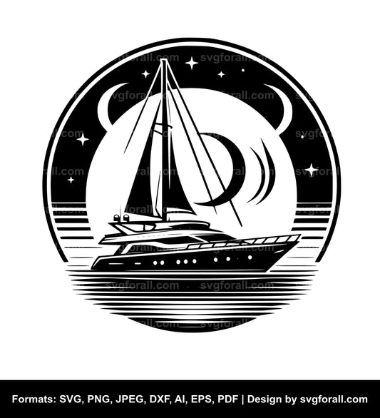 Yacht Vector SVG