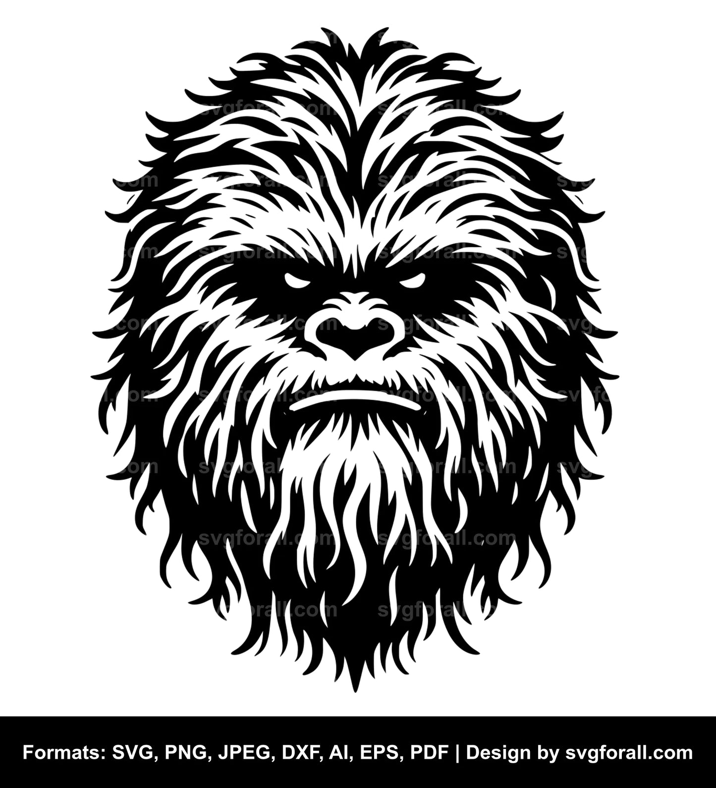 Yeti Face Black SVG