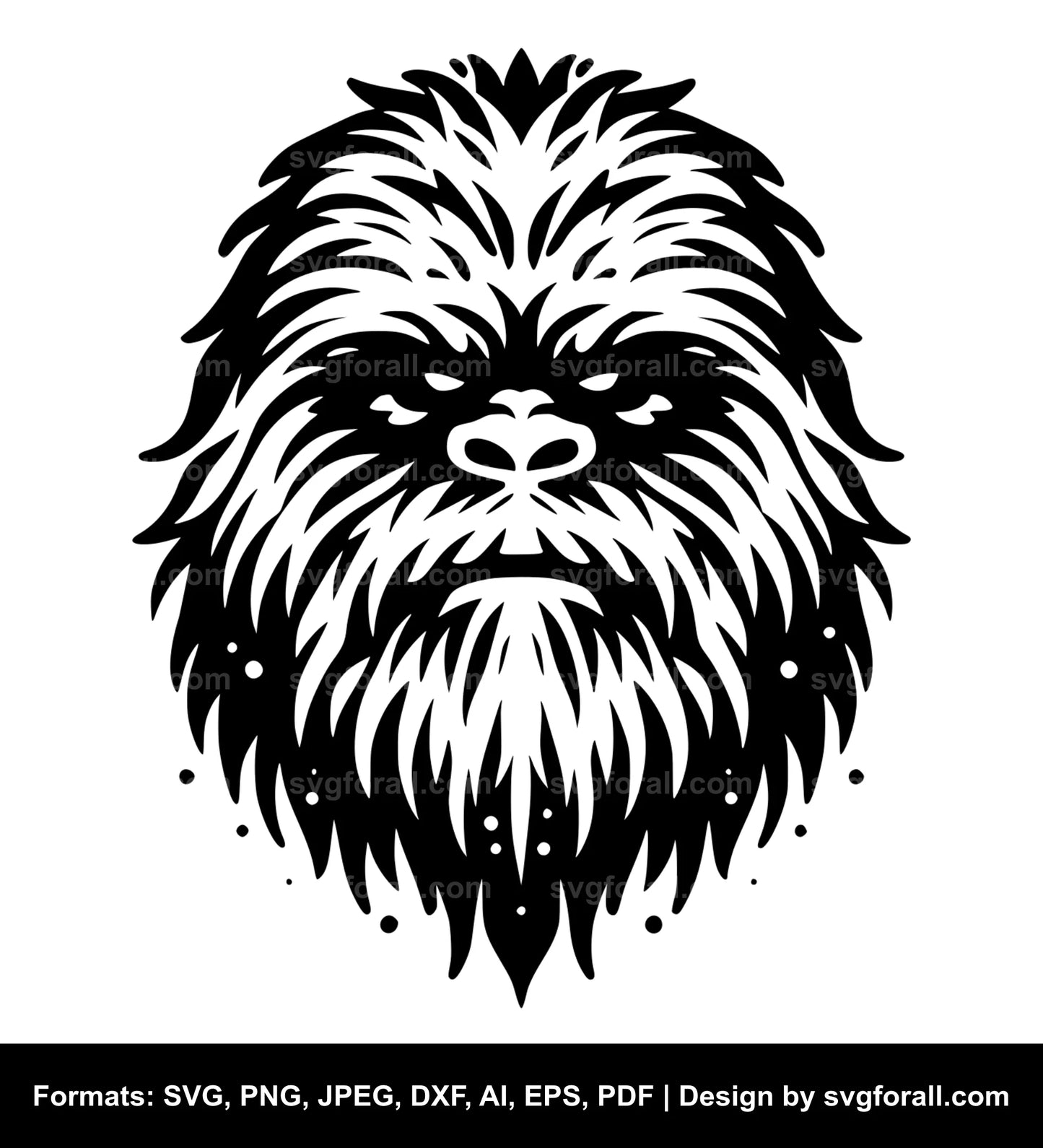 Yeti Face SVG Vector