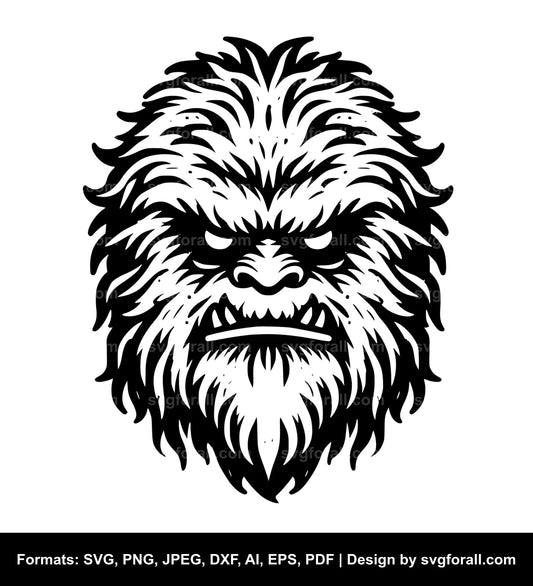 Yeti Face Vector SVG