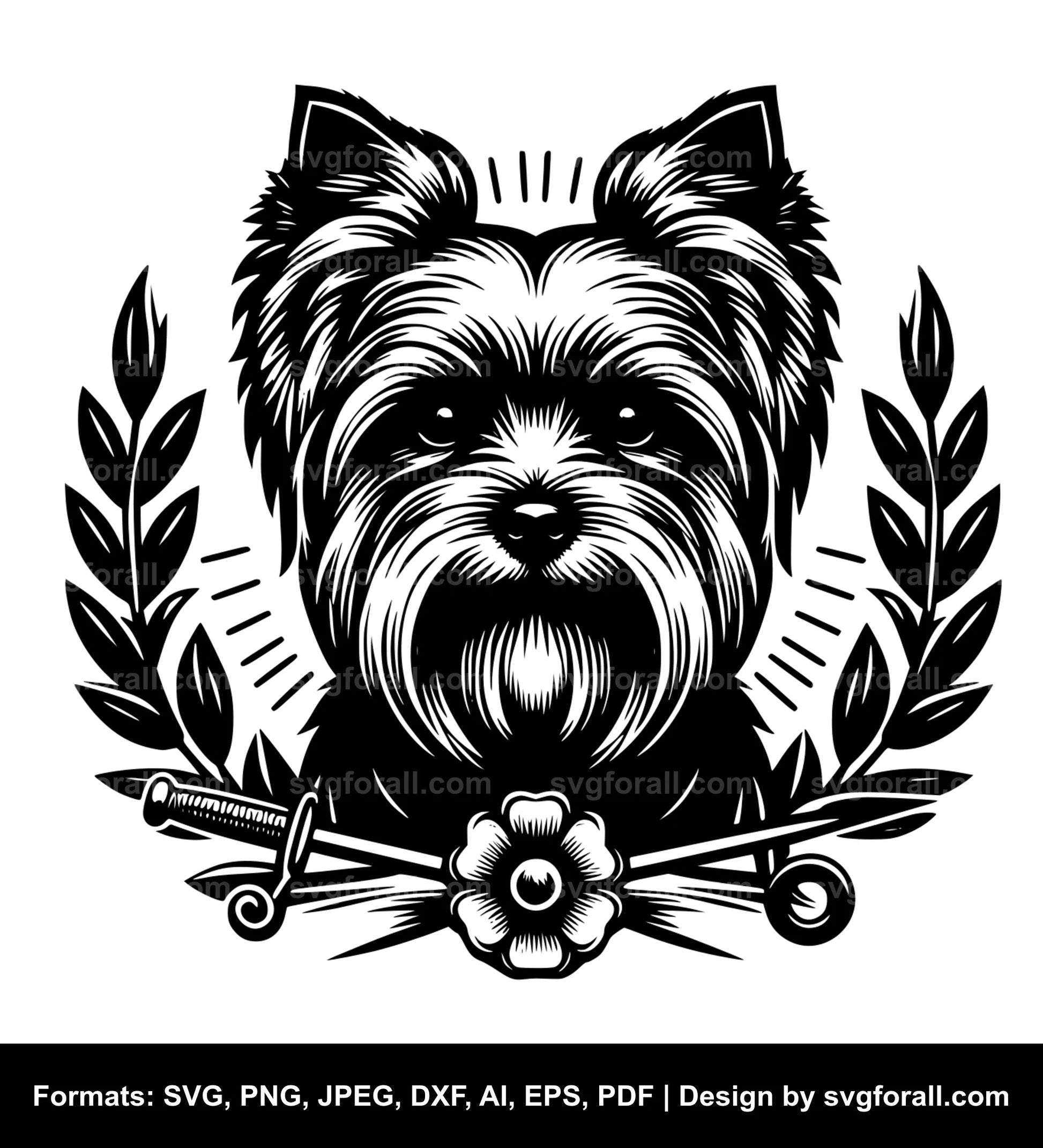 Yorkshire Terrier Dog SVG File