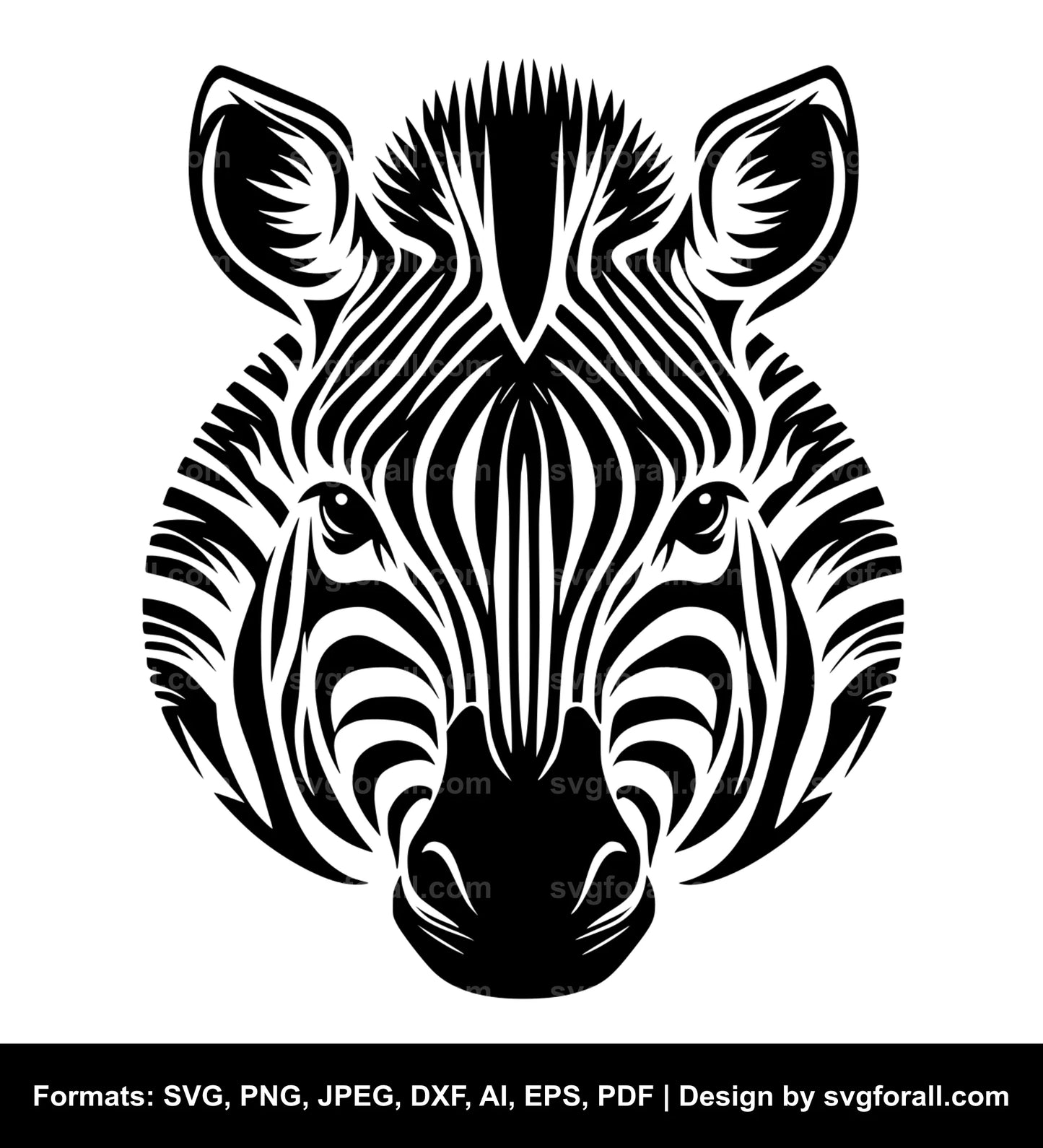 Zebra Face Cricut SVG