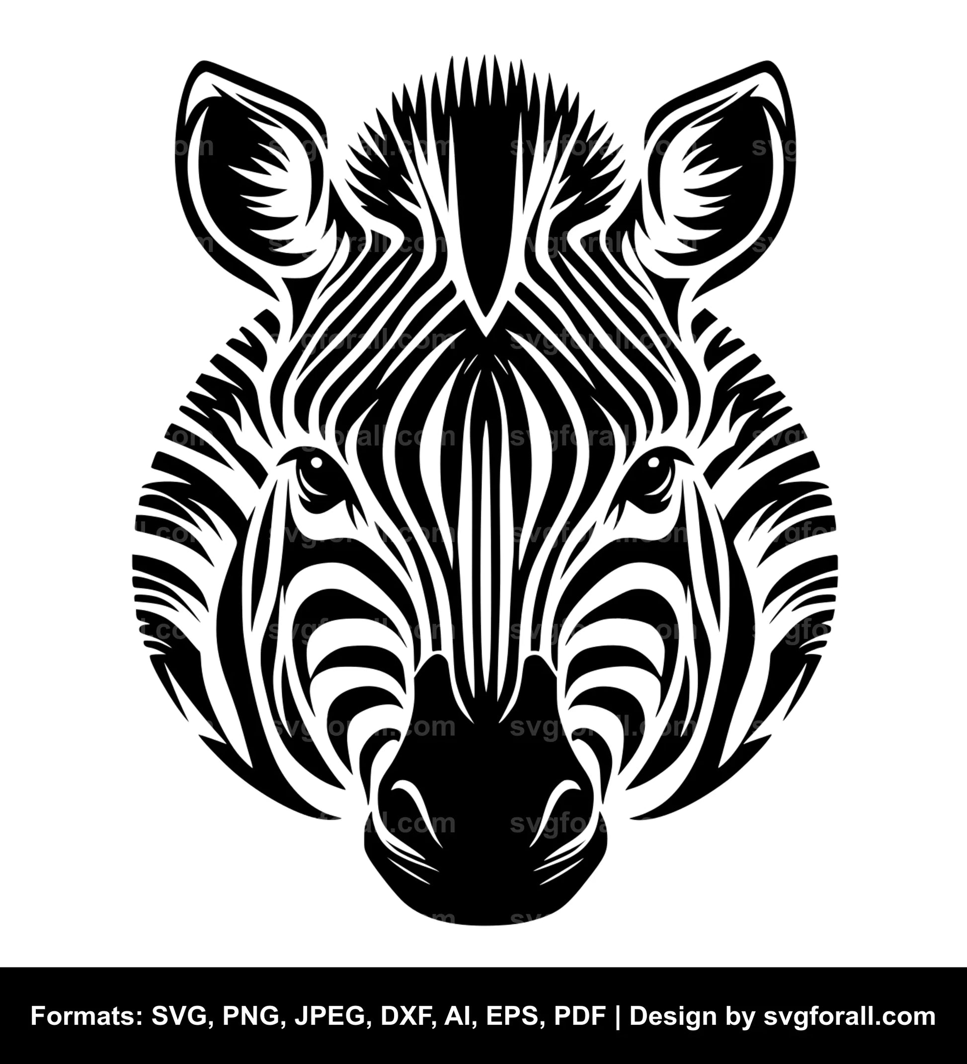 Zebra Face Cricut SVG