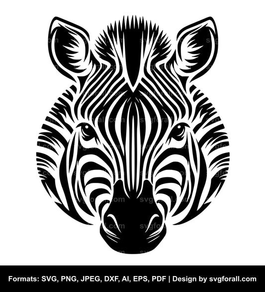 Zebra Face Cricut SVG