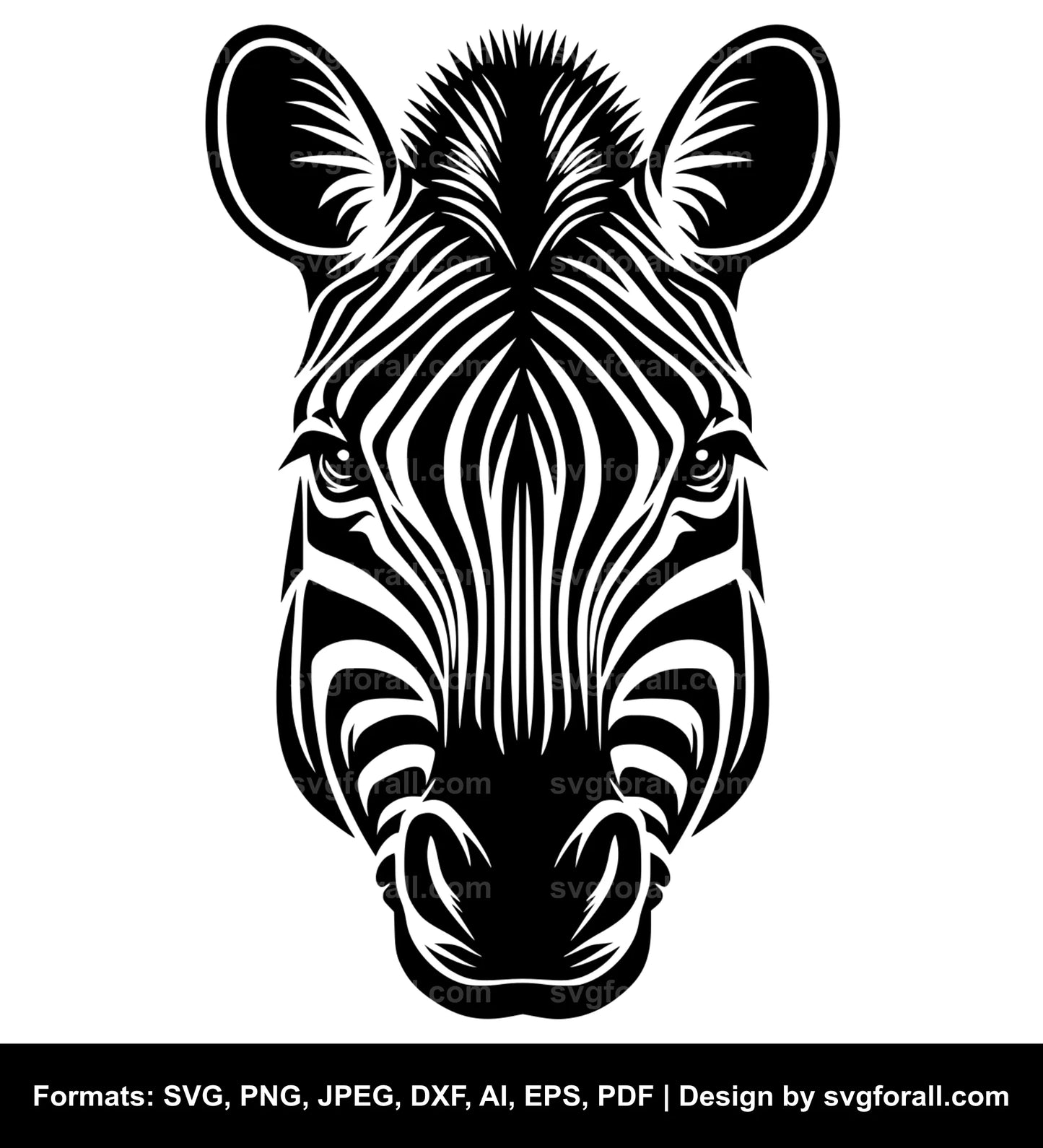 Zebra Face SVG