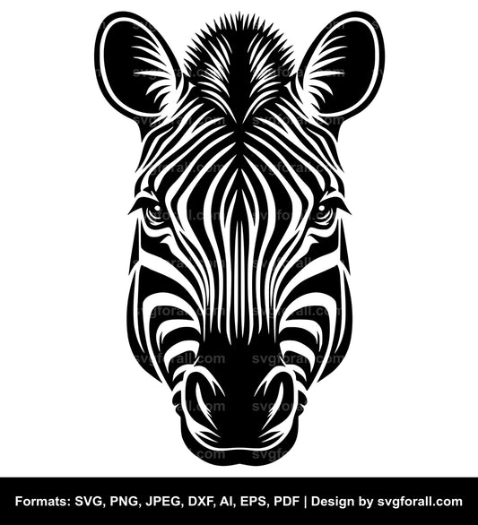 Zebra Face SVG