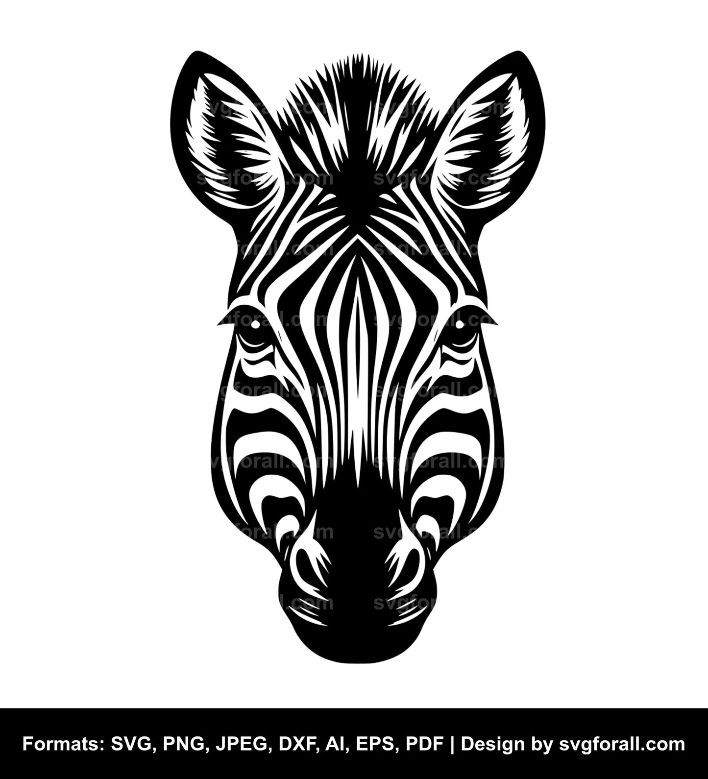 Zebra Face SVG Download