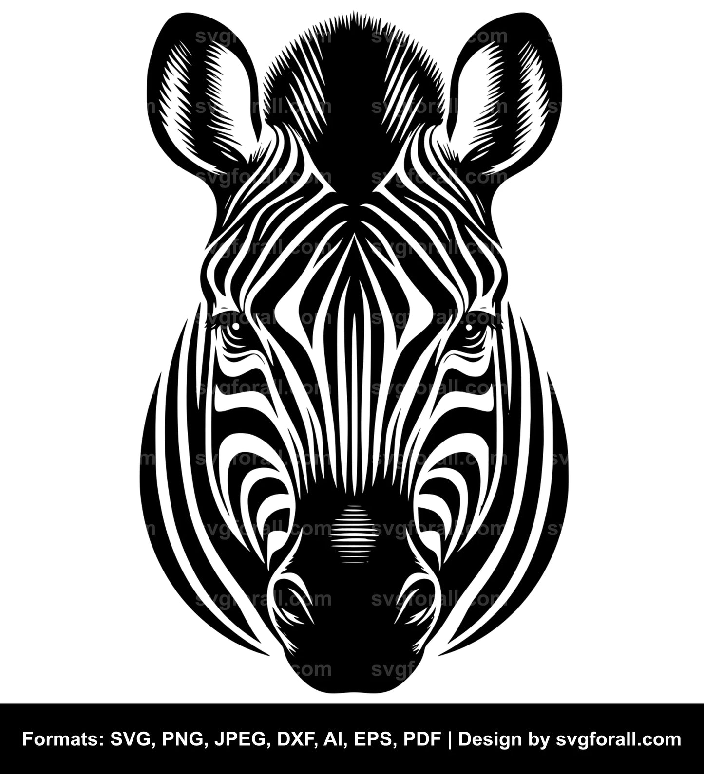 Zebra Face SVG File