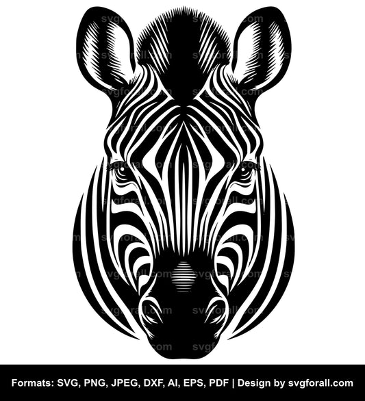 Zebra Face SVG File