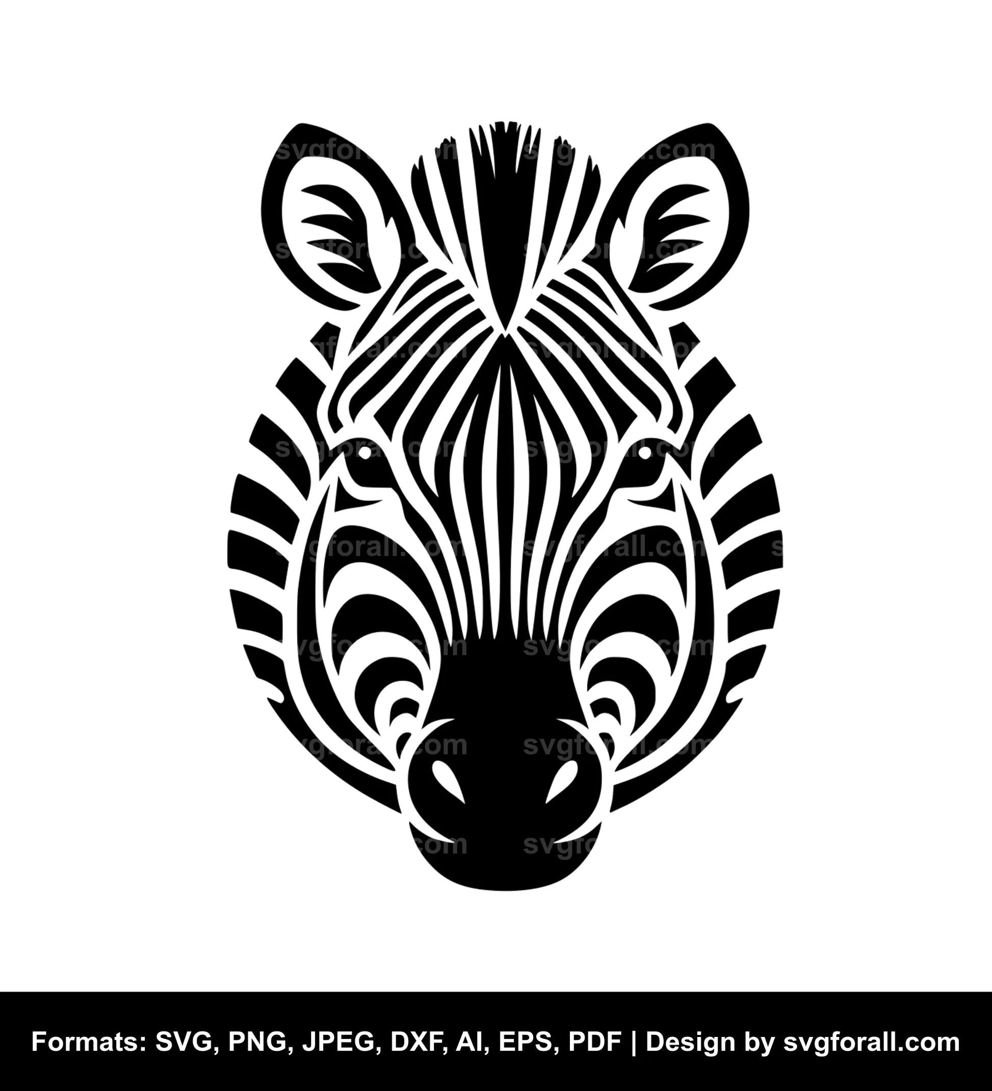 Zebra Face SVG PNG