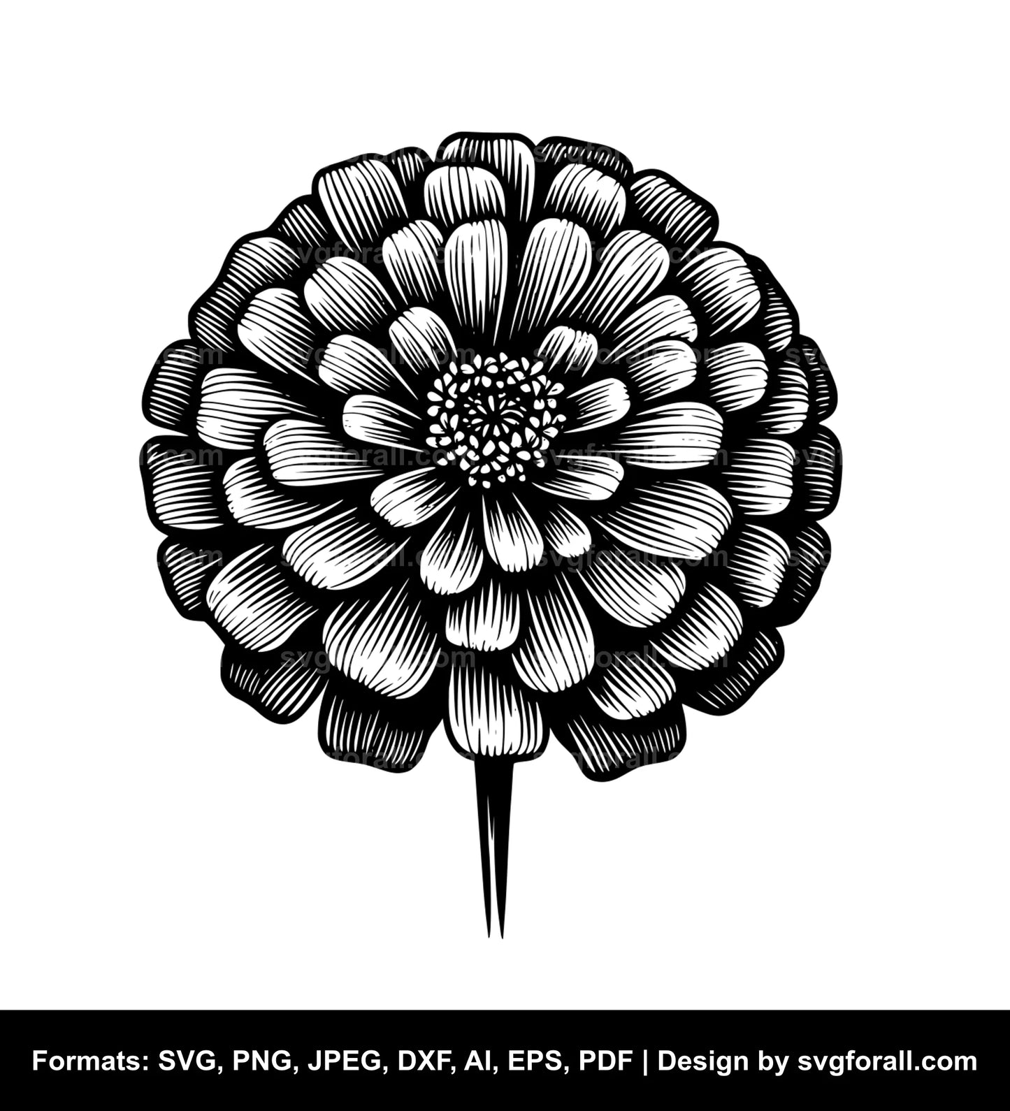 Zinnia Flower Cricut SVG