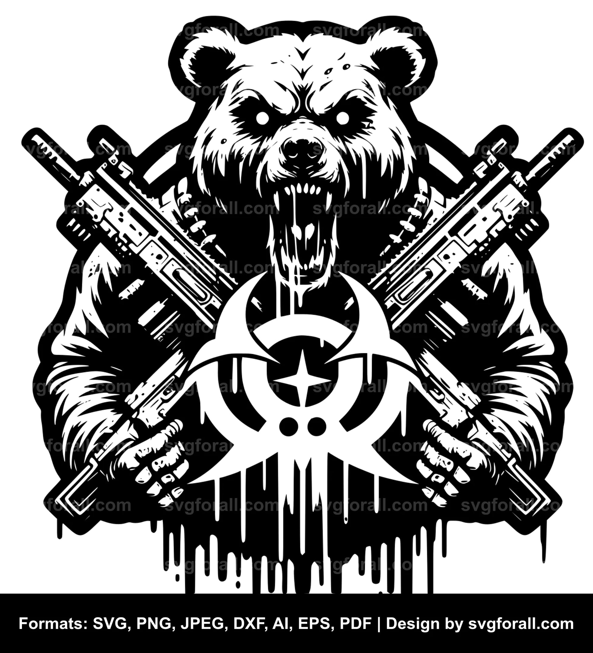 Zombie Bear SVG